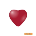 Palloncini cuore Deco line pastello 11" (25cm) Rosso Rubino 232, 100pz.