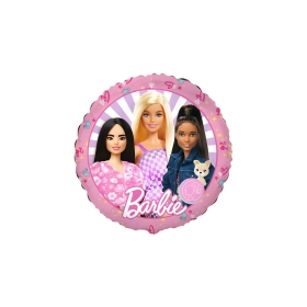 Palloncino in Mylar Barbie Tondo 18"(45cm), 1pz.