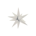 Palloncino Exploding Stars bianco 27" con Valvola – Stella a 12 Punte, 1pz.