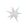 Palloncino Exploding Stars Iridescente  27" con Valvola – Stella a 12 Punte, 1pz