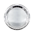 Piatti in carta 27cm Argento metal – Confezione da 15 pezzi