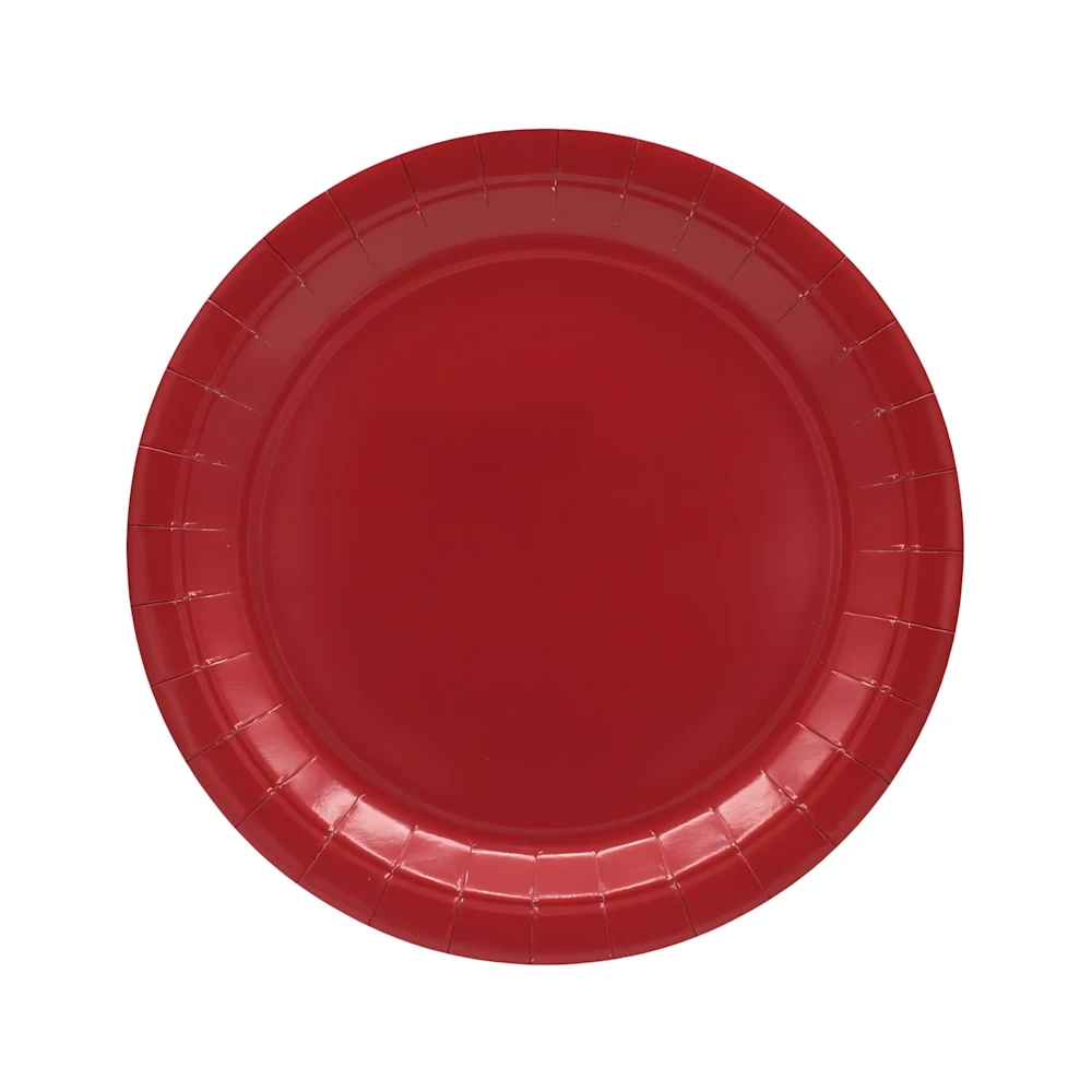 Piatti in carta 27cm Bordeaux – Confezione da 15 pezzi