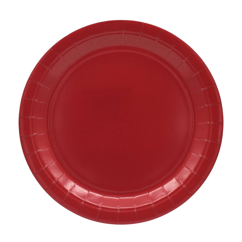 Piatti in carta 32cm Bordeaux – Confezione da 8 pezzi