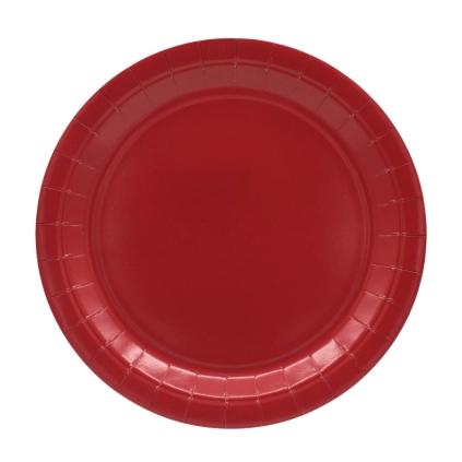 Piatti in carta 32cm Bordeaux – Confezione da 8 pezzi