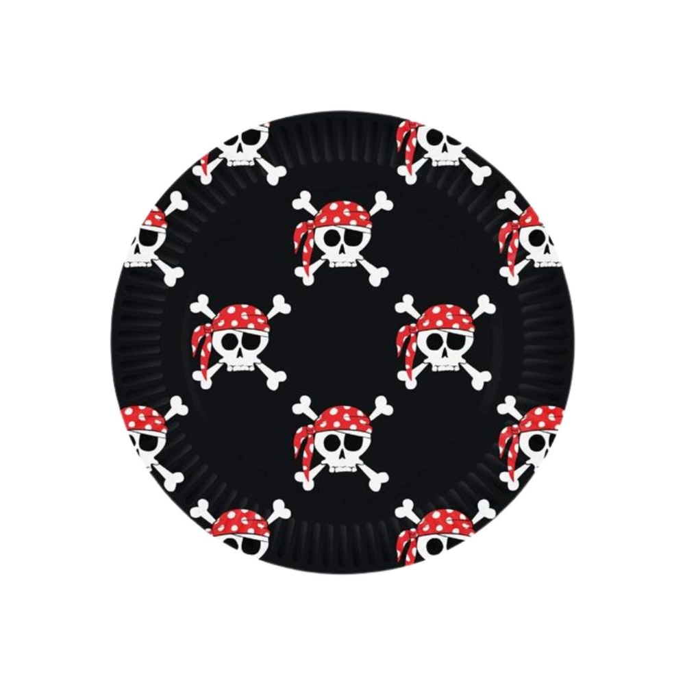 Piatti Piccoli Pirata per Dolce e Snack 18cm - 8pz