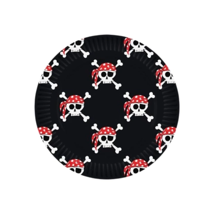 Piatti Piccoli Pirata per Dolce e Snack 18cm - 8pz