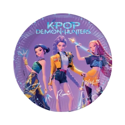 Piatti Grandi festa K-POP Demon Hunters per buffet 23cm 8pz